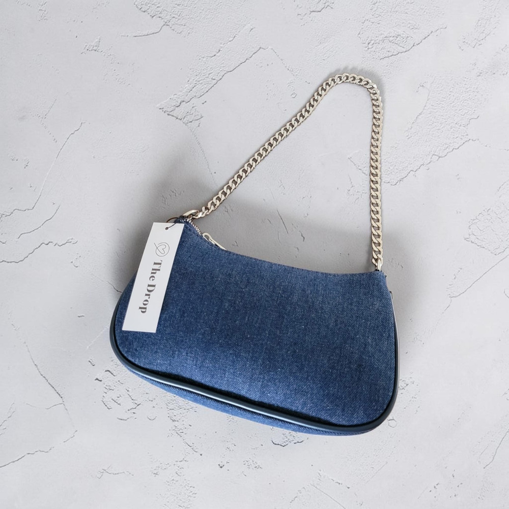 The Drop Melanie Shoulder Bag, Denim, One Size